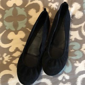 JCrew Black Suede Flats